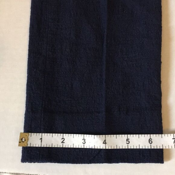 Diane Von Furstenberg Pencil Cigarette Style Navy Pants Sz 8 - Picture 12 of 16